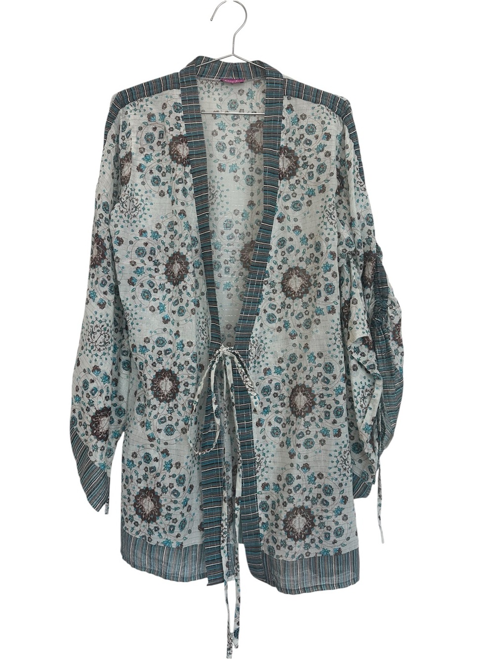 Lolita Jaca St Barth 100% Cotton Kimono or Swim Cover One Size Tie Front  Boho